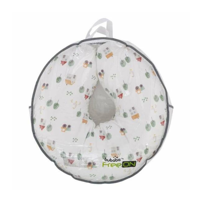 Perna alaptare, Bubaba, Cu husa detasabila, 70x60x18 cm, Farm/White BYN83969