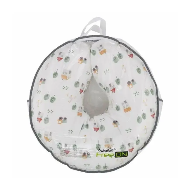 Perna alaptare, Bubaba, Cu husa detasabila, 70x60x18 cm, Farm/White BYN83969