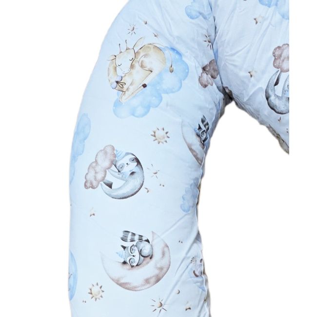 Perna pentru gravida, Fibre din silicon, 180 cm, Appekids - Clouds KRT142210