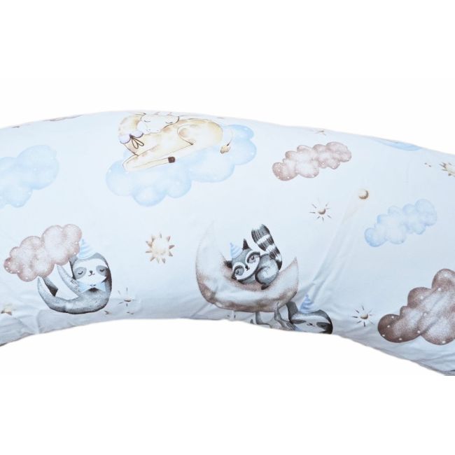 Perna pentru gravida, Fibre din silicon, 180 cm, Appekids - Clouds KRT142210