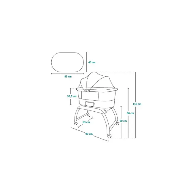 Patut balansoar, Lionelo, Coral, Cu landou ergonomic detasabil, Functie de balansare integrata, Functie de cantar, Sunete si cantece de leagan, Cu roti, Panou tactil sau telecomanda, 0-9 kg, EN 1130:2019+AC:2020,EN 16890:2017+A1:2021, Alb BYNLO-Coral_Whit