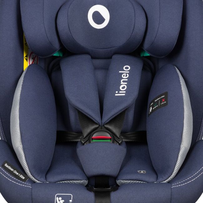 Scaun auto, Lionelo, Bastiaan One i-Size, 4 in 1, Protectie laterala, Cu spatar inclinabil in 4 pozitii, Cu tetiera reglabila in 13 pozitii, Rotire 360 grade, Top Tether, 0-36 Kg, 40-150 cm, Cu Isofix, Conform cu ECE R129, Albastru BYNLO-BASTIAAN_ONE_I-SI