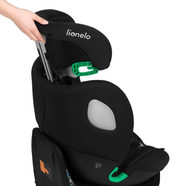 Scaun auto, Lionelo, Braam Air, i-Size, 0-36 Kg, 40-150 cm, Cu isofix si picior de fixare, Protectie laterala, Rotire 360 grade, Ajustare spatar in 5 pozitii, Tetiera reglabila in 14 trepte, Tehnologie de ventilatie Air Flow, Conform cu R129, Gri BYNLO-BR