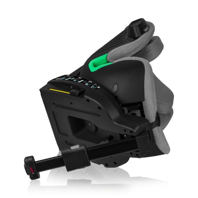 Scaun auto, Lionelo, Harmony i-Size, Rotire 360 grade, Protectie laterala, Cu spatar reglabil in 5 pozitii, Cu tetiera reglabila in 12 pozitii, 0-36 Kg, 40-150 cm, Cu Isofix, Husa din bambus, Conform cu ECE R129, Gri deschis BYNLO-HARMONY_I-SIZE_GREY_CONC