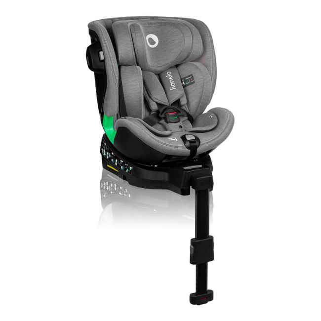 Scaun auto, Lionelo, Harmony i-Size, Rotire 360 grade, Protectie laterala, Cu spatar reglabil in 5 pozitii, Cu tetiera reglabila in 12 pozitii, 0-36 Kg, 40-150 cm, Cu Isofix, Husa din bambus, Conform cu ECE R129, Gri deschis BYNLO-HARMONY_I-SIZE_GREY_CONC