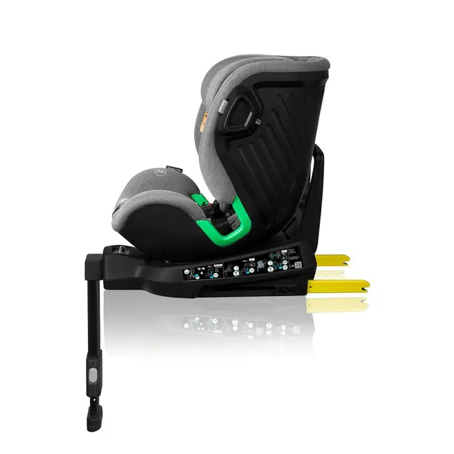 Scaun auto, Lionelo, Harmony i-Size, Rotire 360 grade, Protectie laterala, Cu spatar reglabil in 5 pozitii, Cu tetiera reglabila in 12 pozitii, 0-36 Kg, 40-150 cm, Cu Isofix, Husa din bambus, Conform cu ECE R129, Gri deschis BYNLO-HARMONY_I-SIZE_GREY_CONC