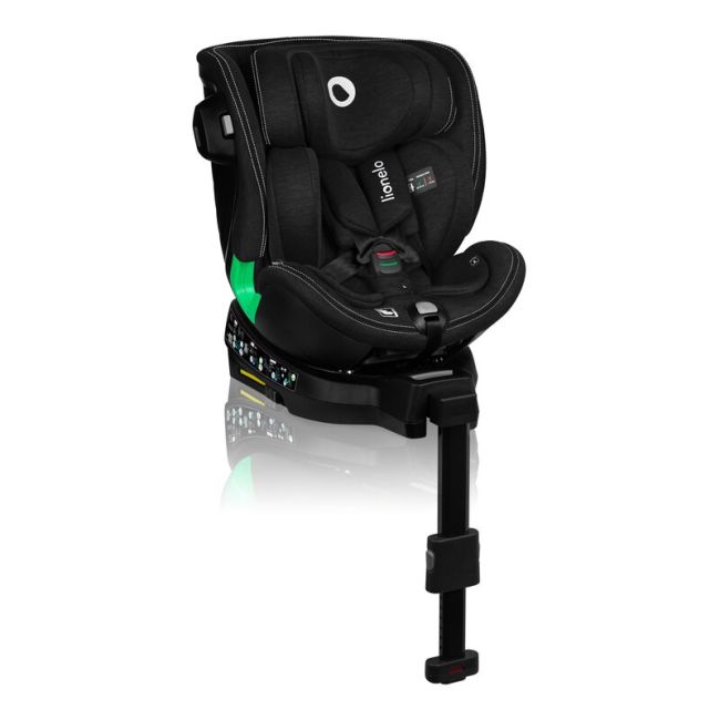 Scaun auto, Lionelo, Harmony i-Size, Rotire 360 grade, Protectie laterala, Cu spatar reglabil in 5 pozitii, Cu tetiera reglabila in 12 pozitii, 0-36 Kg, 40-150 cm, Cu Isofix, Husa din bambus, Conform cu ECE R129, Negru BYNLO-HARMONY_I-SIZE_BLACK_CARBON_BA
