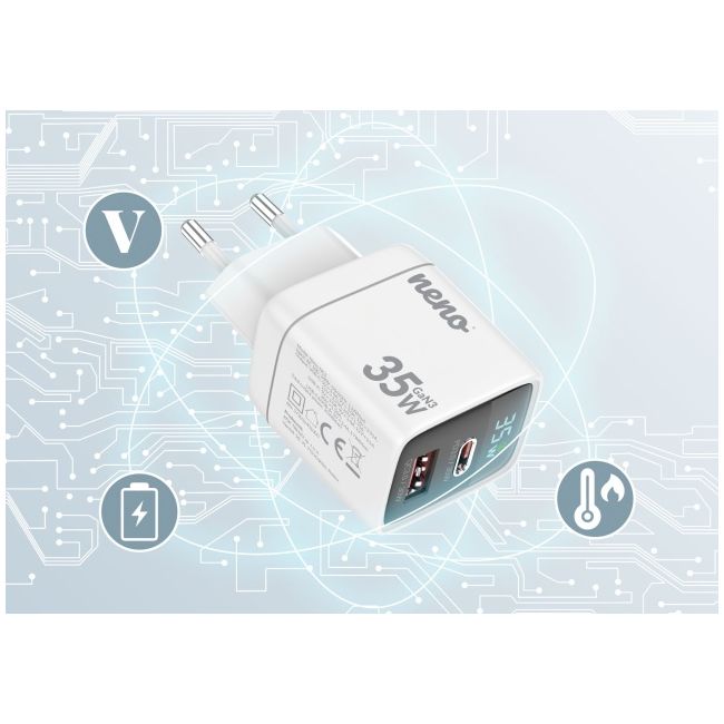 Adaptor priza 35w cu incarcare rapida si protectie supracurent nen-dom-Łs001