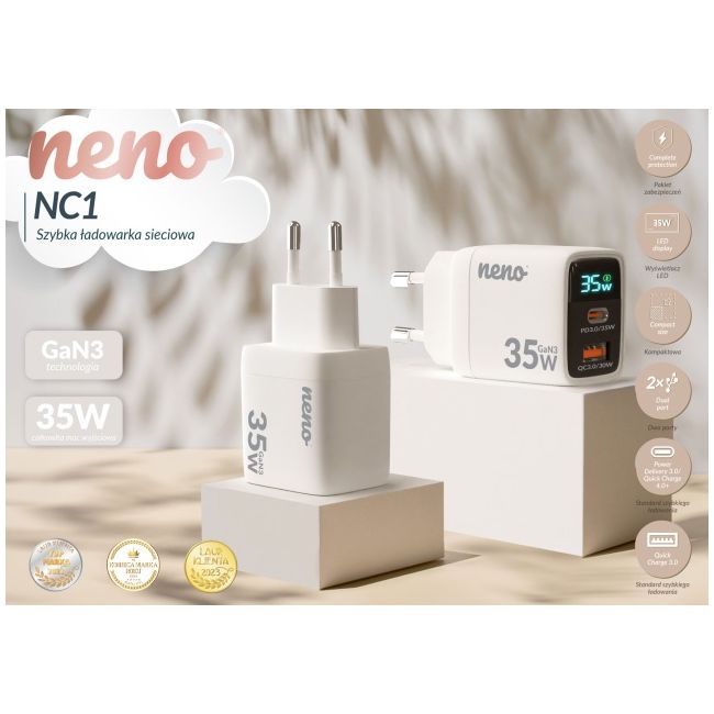 Adaptor priza 35w cu incarcare rapida si protectie supracurent nen-dom-Łs001