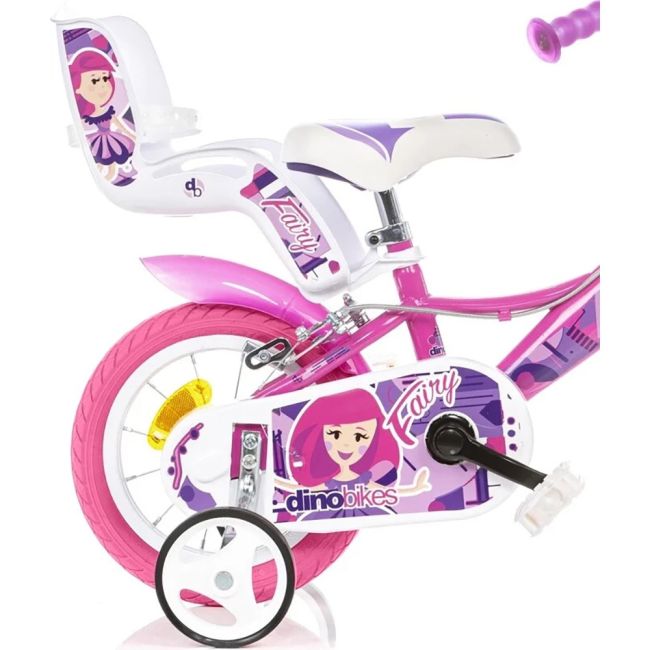 Bicicleta copii dino bikes 12' fairy roz hubdb-124rsn-09fy