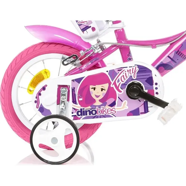 Bicicleta copii dino bikes 12' fairy roz hubdb-124rsn-09fy
