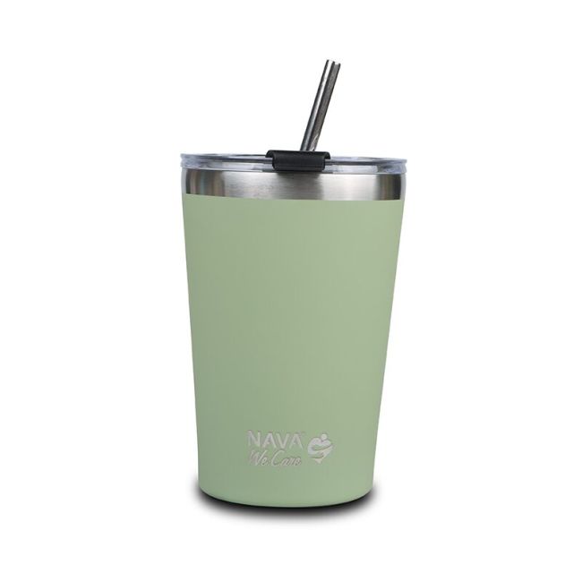 Cana termoizolanta cu pai nava 450ml verde smb10-262-112