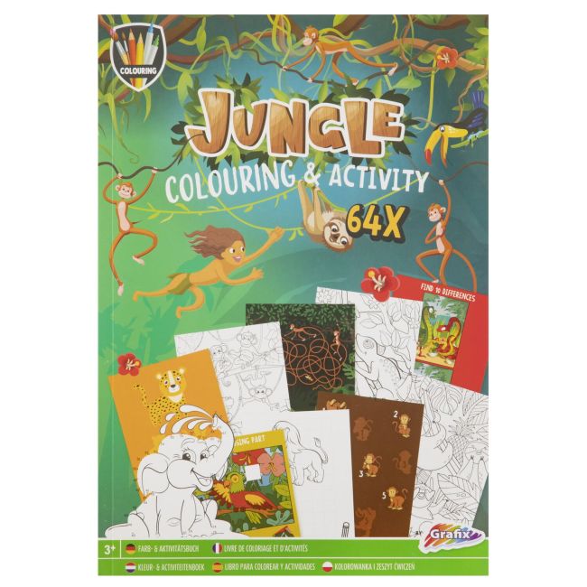 Carte de colorat cu activitati - jungla