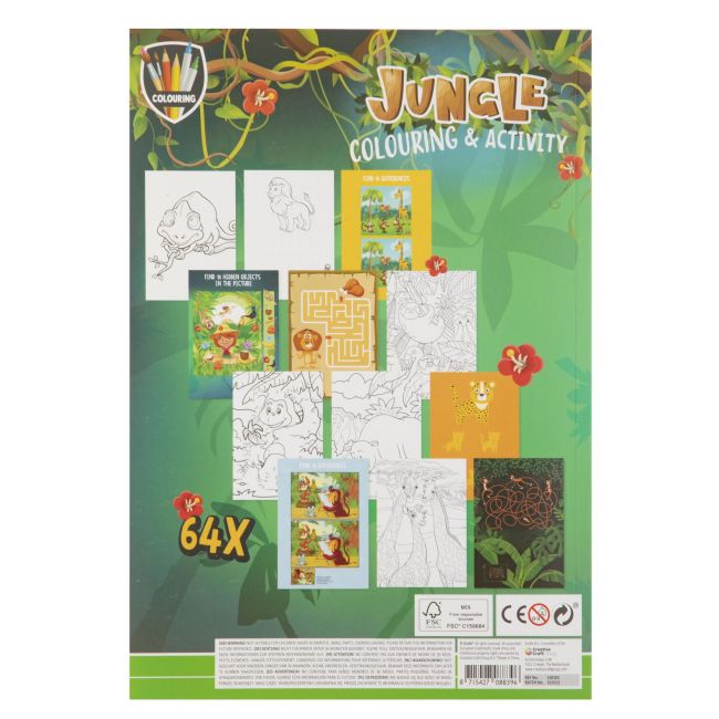 Carte de colorat cu activitati - jungla