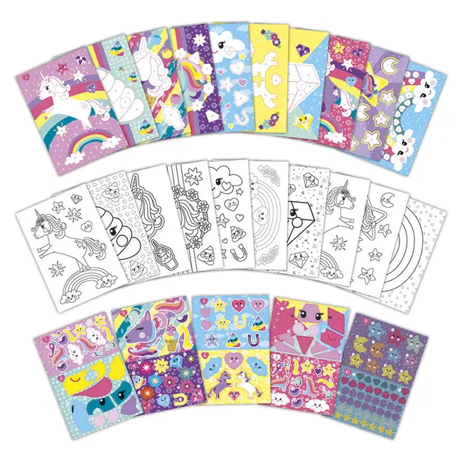 Carticica cu activitati si abtibilduri - unicorn