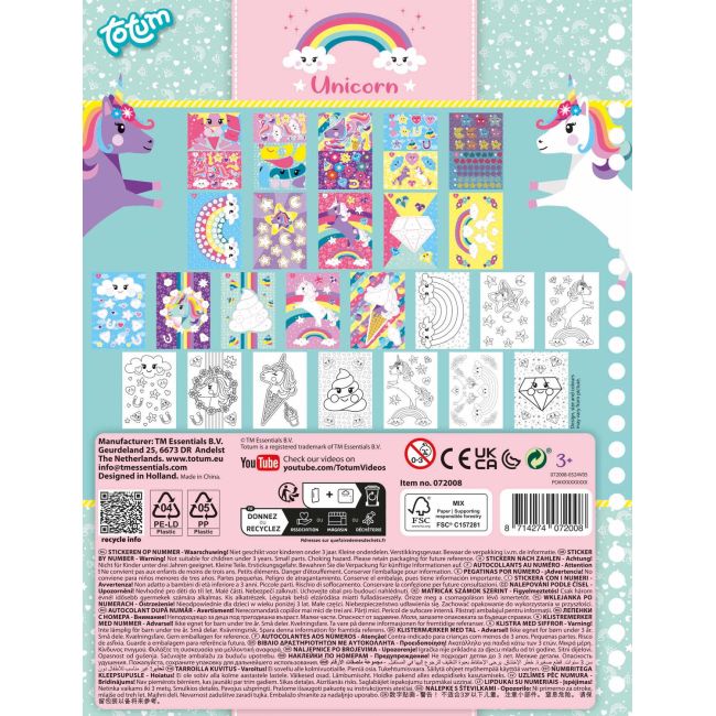 Carticica cu activitati si abtibilduri - unicorn