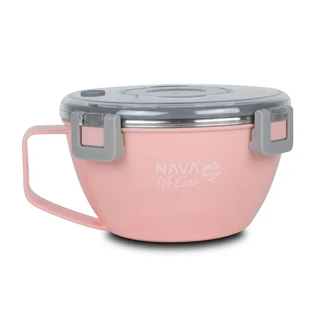 Caserola rotunda nava we care 850 ml roz smb10-262-011