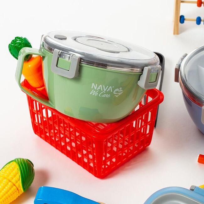 Caserola rotunda nava we care 850 ml roz smb10-262-011