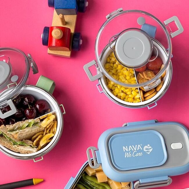 Caserola rotunda nava we care 850 ml roz smb10-262-011