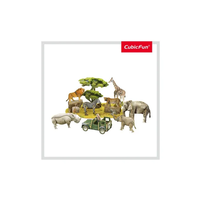 PUZZLE 3D+BROSURA-ANIMALE SALBATICE 69 PIESE - ARTCUDS0972h