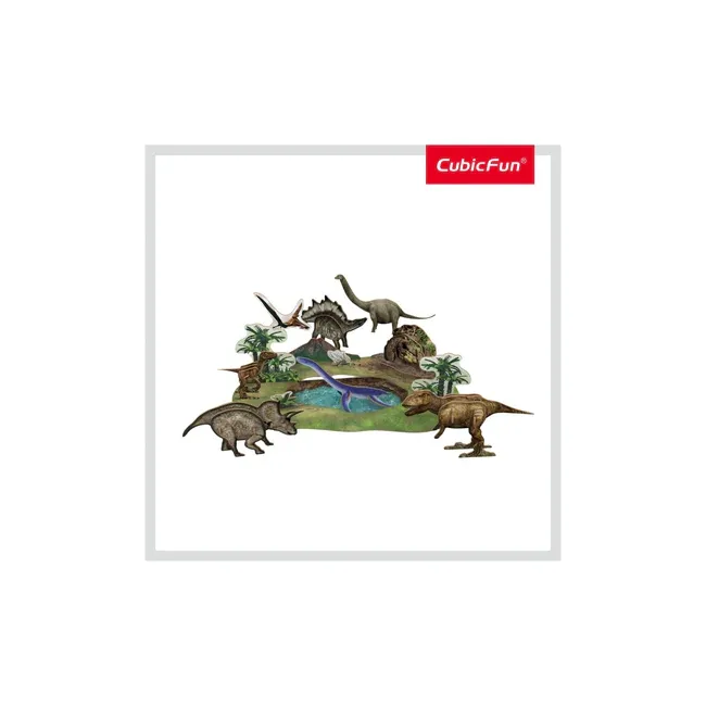 PUZZLE 3D+BROSURA-PARCUL DINOZAURILOR 43 PIESE - ARTCUDS0973h