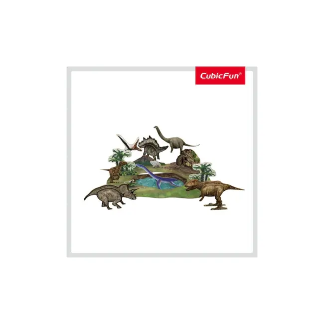 PUZZLE 3D+BROSURA-PARCUL DINOZAURILOR 43 PIESE - ARTCUDS0973h