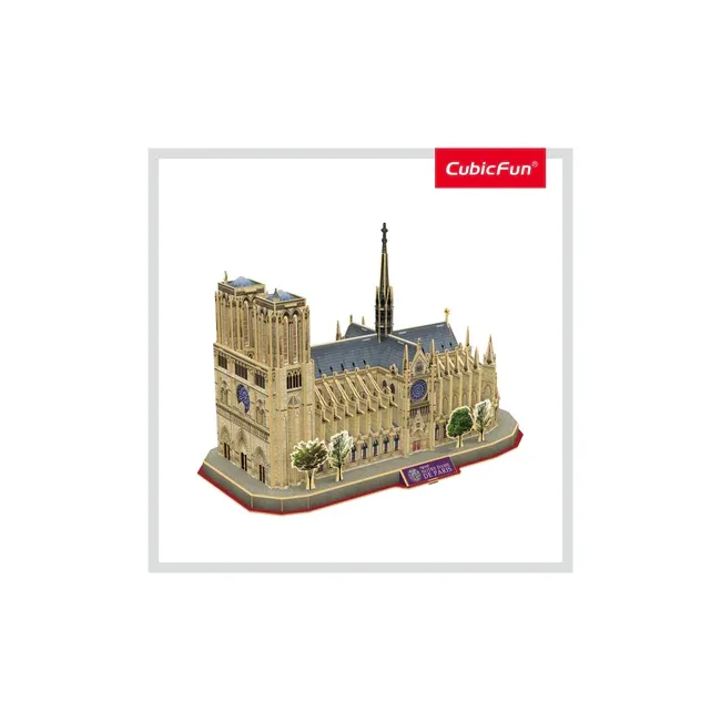 PUZZLE 3D+BROSURA-NOTRE DAME PARIS 128 PIESE - ARTCUDS0986h