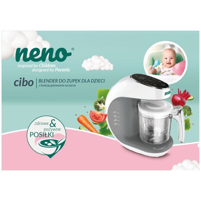 Neno cibo – blender pentru copii cu funcție de gătire la abur nen-mam-ur001