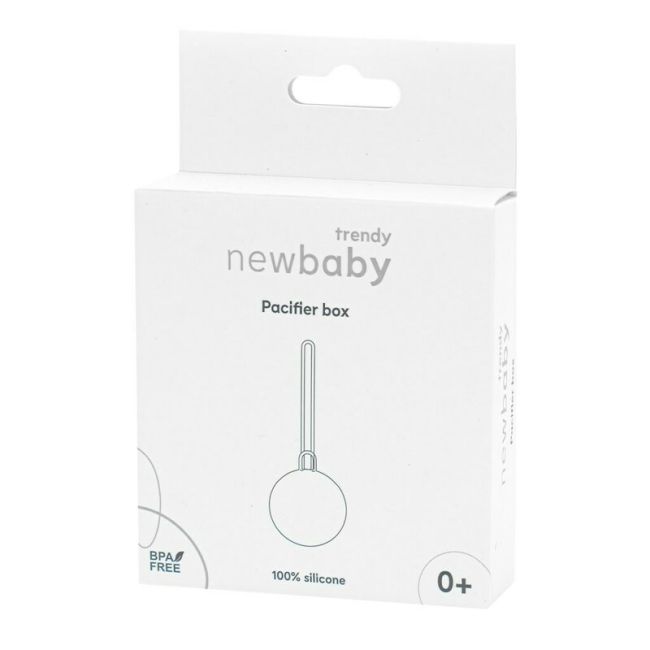 Port suzeta, New Baby, Cu lant, Protejeaza de murdarie, Silicon, Fara BPA, 0 luni+, Brown BYN56978