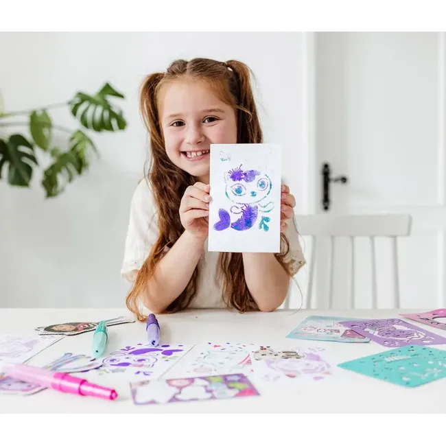 Set 2 in 1 gabby's dollhouse -  bratari cu pandantive & carioci de suflat