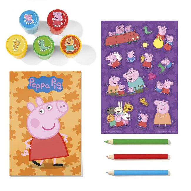 Set creativ cu stampile - peppa pig