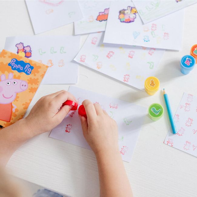 Set creativ cu stampile - peppa pig