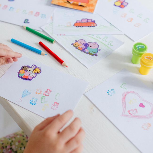 Set creativ cu stampile - peppa pig
