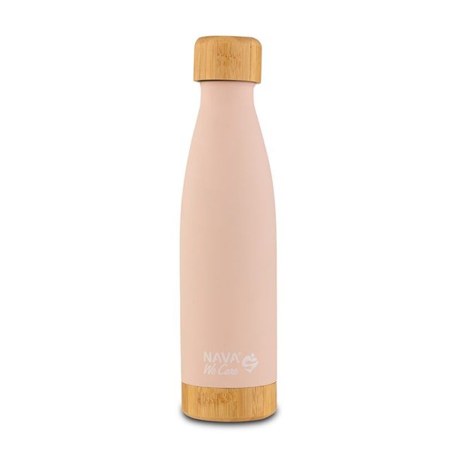 Sticla termoizolanta calatorii bambus nava 500 ml roz smb10-016-001