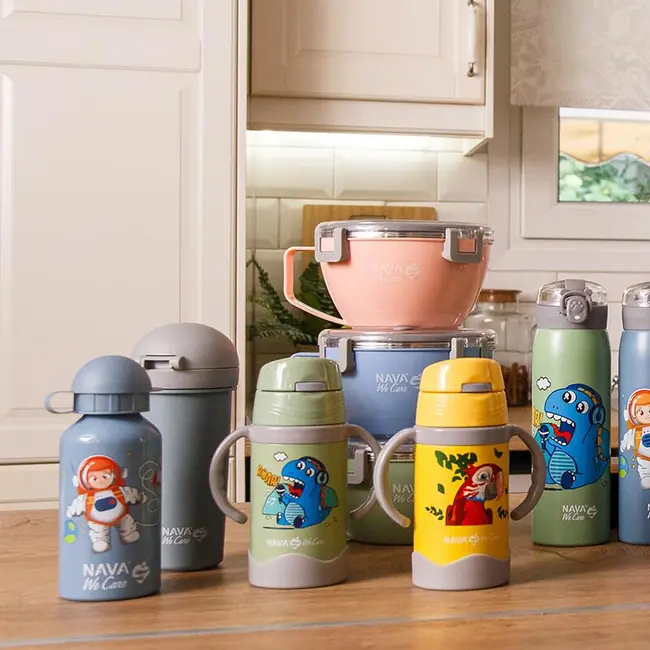 Sticla termoizolanta nava we care 300 ml albastru smb10-113-002