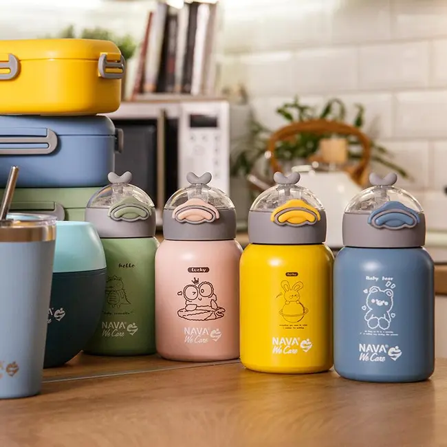 Sticla termoizolanta nava we care 350 ml galben smb10-110-004