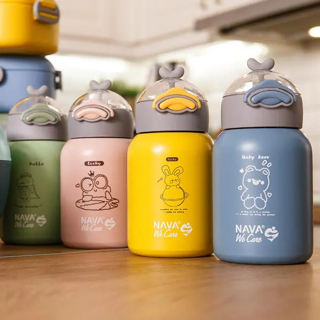 Sticla termoizolanta nava we care 350 ml roz smb10-110-001