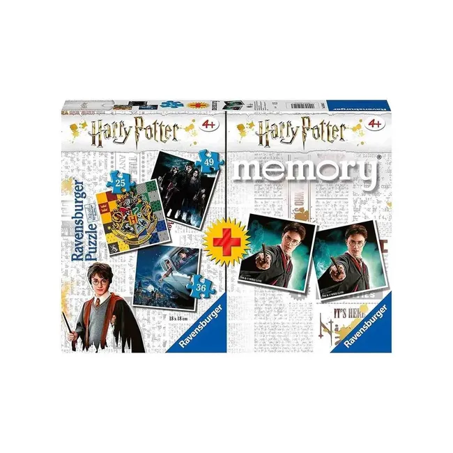 Puzzle + Joc Memory Harry Potter, 25/36/49 Piese ARTRVSPC05054