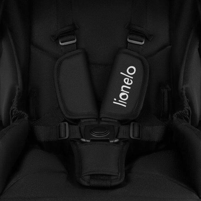 Carucior 2 in 1, Lionelo, Meril, Cu landou si scaun cu dimensiune XL, Reversibil, Cu sistem de ventilatie 3D, Cu accesorii, Pana la 22 kg, Conform cu EN1888-1 EN1888-2, EN1466, Negru BYNLO-MERIL_2IN1_BLACK_ONYX