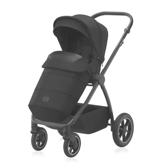 Carucior 2 in 1, Lionelo, Meril, Cu landou si scaun cu dimensiune XL, Reversibil, Cu sistem de ventilatie 3D, Cu accesorii, Pana la 22 kg, Conform cu EN1888-1 EN1888-2, EN1466, Negru BYNLO-MERIL_2IN1_BLACK_ONYX