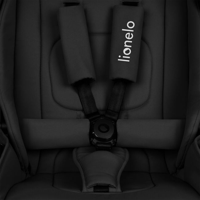 Carucior 2 in 1, Lionelo, Mika Plus, Cadru din aluminiu, Cu landou intarit si salteluta moale, Reversibil, Cu sistem de ventilatie 3D, Cu accesorii, Pana la 22 kg, Conform cu EN1888-1 EN1888-2, EN1466, Negru BYNLO-MIKA_PLUS_2IN1_BLACK_ONYX