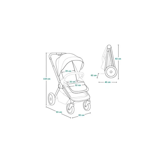 Carucior sport, Lionelo, Mika Plus, Cadru din aluminiu, Cu maner reversibil, Copertina XXL, Spatar reglabil in 3 pozitii, Cu accesorii, Pana la 22 kg, 6-48 luni; EN1888-1, EN1888-2 EN1466, Negru BYNLO-MIKA_PLUS_BLACK_ONYX
