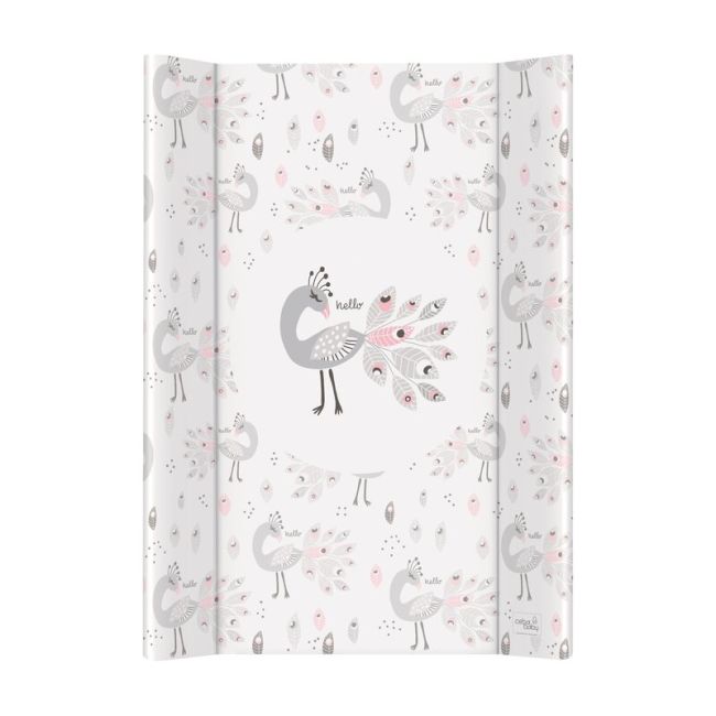 Saltea de infasat, Ceba Baby, Confort, 50x70 cm, Atasabila la patut, Fara BPA, 0 luni+, Lolly Polly Peacock BYNW-203-120-608
