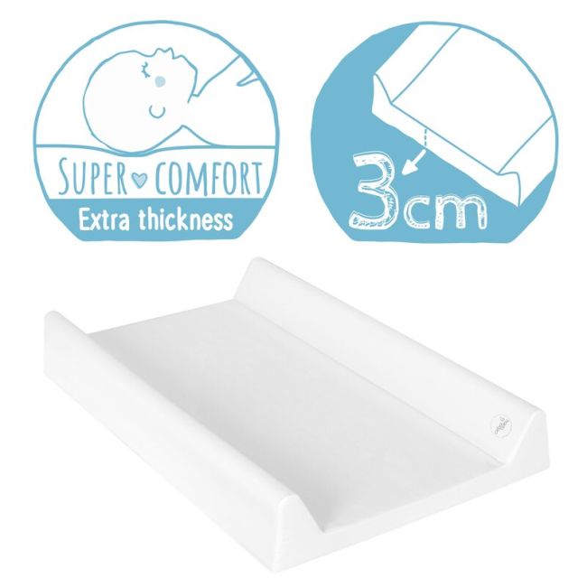 Saltea de infasat, Ceba Baby, Confort, 50x70 cm, Atasabila la patut, Fara BPA, 0 luni+, Lolly Polly Peacock BYNW-203-120-608