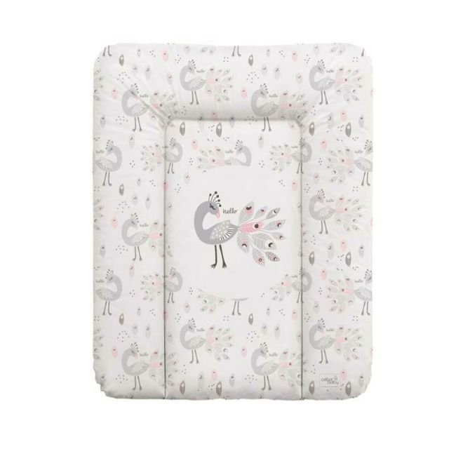 Saltea de infasat, Ceba Baby, Moale, Fara ftalati, 70 x 50 cm, Lolly Polly Peacock BYNW-143-120-608