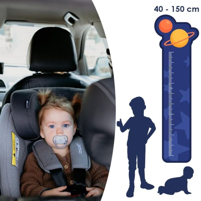 Scaun auto isize 40-150 cm coccolle sidra diamond black + coccolle protectie bancheta auto mica smb324087160320000760
