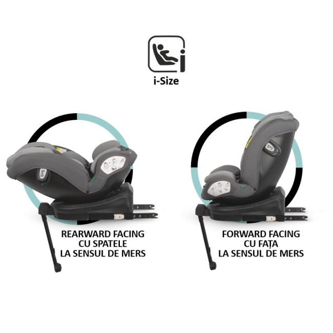 Scaun auto isize 40-150 cm coccolle sidra diamond black + coccolle protectie bancheta auto mica smb324087160320000760