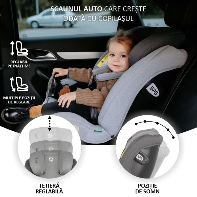 Scaun auto isize 40-150 cm coccolle sidra diamond black + coccolle protectie bancheta auto mica smb324087160320000760