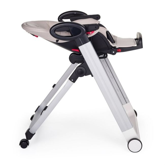 Scaun de masa, Petite&Mars, Tasty, Multifunctional, Pana la 15 kg, Reglabil pe inaltime in 7 pozitii, Spatar reglabil pana la 175 grade, Suport picioare si tavita reglabile, Cu roti, Aluminiu, Jasmine Honey BYN361834