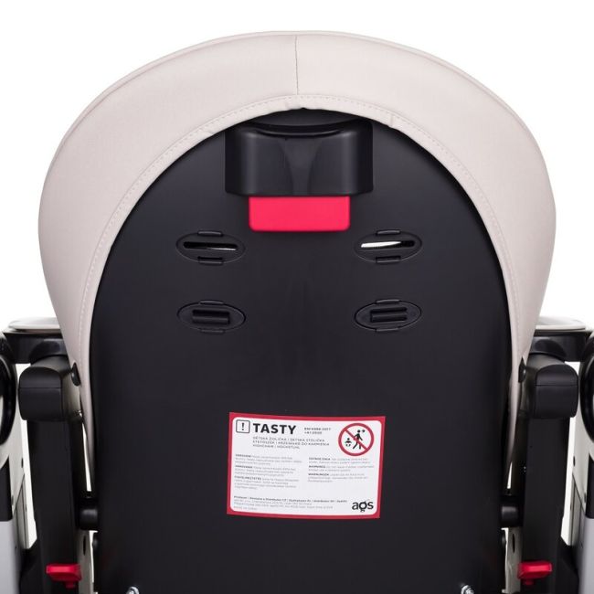Scaun de masa, Petite&Mars, Tasty, Multifunctional, Pana la 15 kg, Reglabil pe inaltime in 7 pozitii, Spatar reglabil pana la 175 grade, Suport picioare si tavita reglabile, Cu roti, Aluminiu, Jasmine Honey BYN361834
